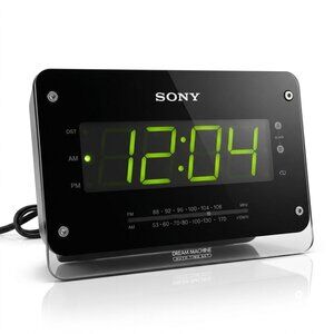 Sony Dream Machine ICF-C414 Clock Radio - Large Green LED - Tested & Working